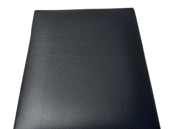 Four Mid-Century Modern Bar Stools with Black Leather Seats, 1970s